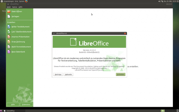 ...das Büroprogramm Libreoffice.