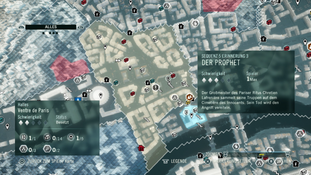 Die Karte ist gut gefüllt mit Haupt- und Nebenaufgaben. (Screenshot: Golem.de)