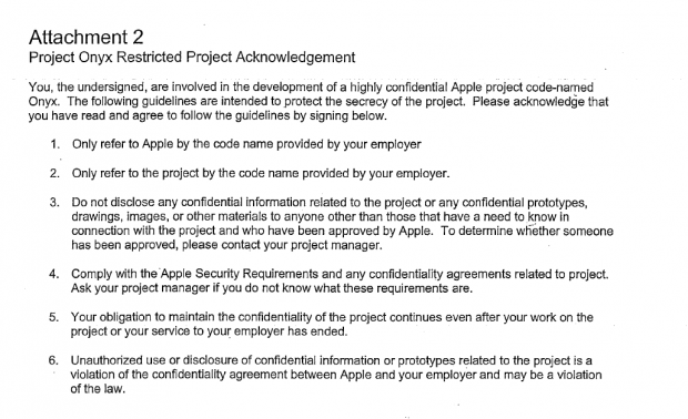 Die Vorschriften für den einzelnen Mitarbeiter - Apple darf nicht genannt werden. (Screenshot: Golem.de)