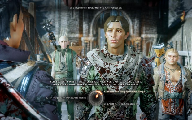 Entscheidungen über die Handlung fällen wir sehr oft in Gesprächsmenüs (PC). (Screenshot: Golem.de)