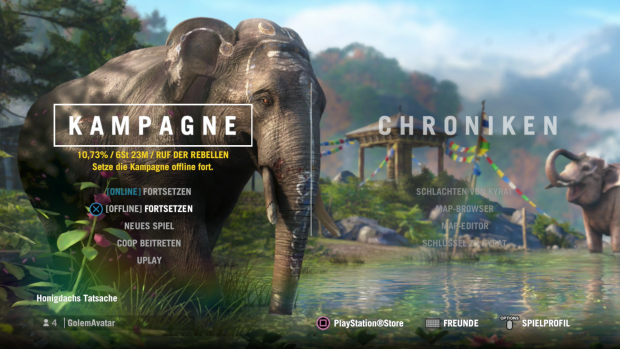 Im Hauptmenü wählen wir den Modus aus. (Screenshot: Golem.de)