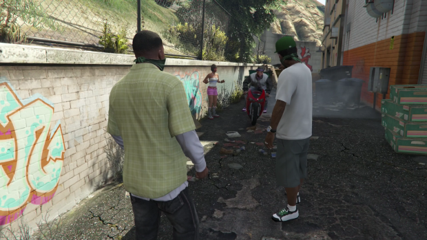 Die Animationen hat Rockstar Games nicht verbessert - das wirkt an manchen Stellen unstimmig. (Screenshot: Golem.de)