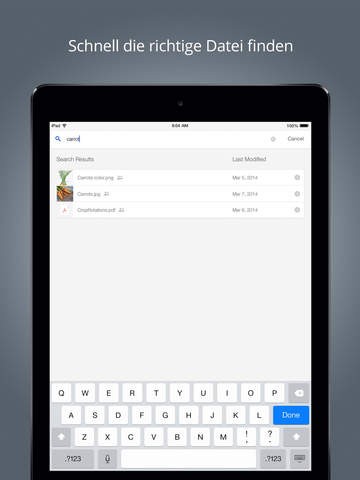 Google Drive 3.3 auf dem iPad (Bild: Apple)