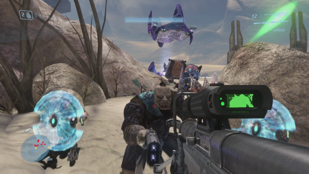 Halo 3 bietet einige besonders fies aussehende Gegner. (Screenshot: Golem.de)