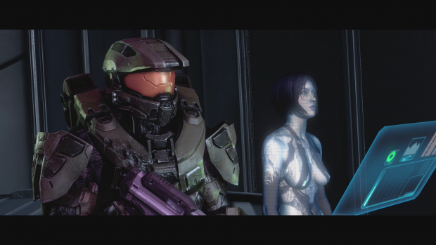 Der Master Chief und Cortana unterwegs in Halo 4. (Screenshot: Golem.de)
