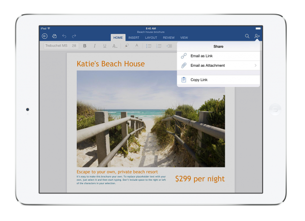 Drobox-Links von Office-App aus  teilen. (Bild: Dropbox)
