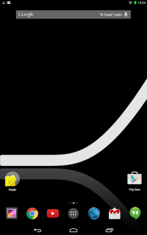 Der Startbildschirm sieht aus wie bei herkömmlichem purem Android. (Screenshot: Golem.de)