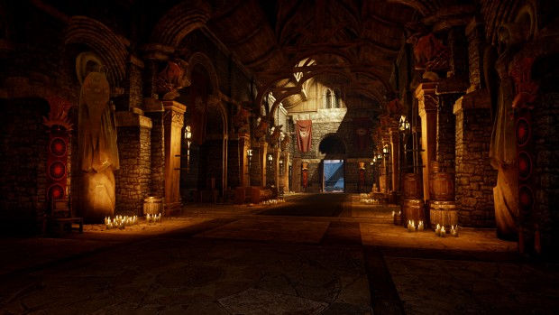 ... aber auch Räume wie diese Kirche wirken realistisch. (Screenshot: Golem.de)