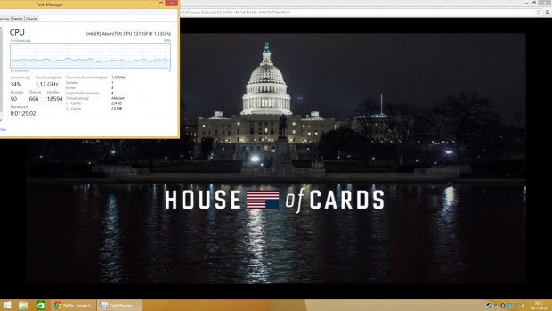 Netflix-Streaming auf der Zbox Pico (Screenshot: Golem.de)