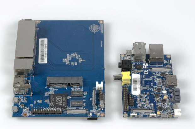 Im Vergleich mit einem original Banana Pi (Foto: Martin Wolf/Golem.de)