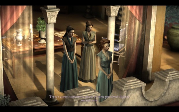 Mira Forrester im Königshof in King's Landing. (Screenshot: Golem.de)