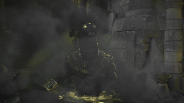 Gott Seth wütet in einer Zwischensequenz. (Screenshot: Golem.de)