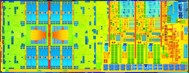 Die-Shot eines Haswell-Prozessors (Bild: Intel)
