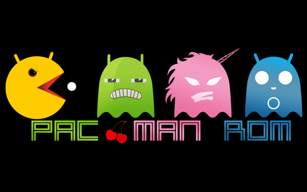 Pac Man ROM hat zahlreiche Funktionen von anderen ROMs übernommen - wie man im Logo des Projektes erkennen kann. (Screenshot: Golem.de)