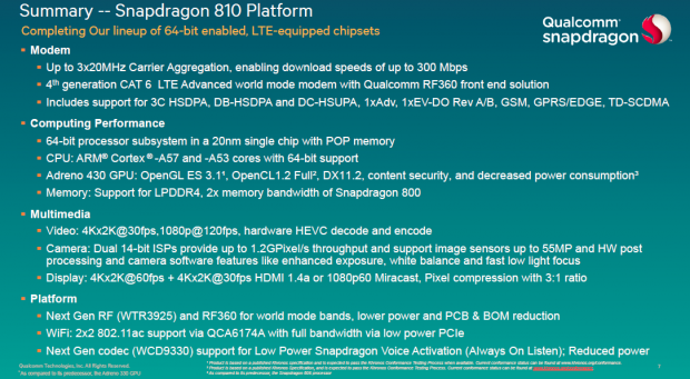 Snapdragon 810 im Überblick (Bild: Qualcomm)