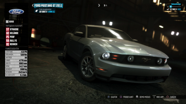 Im Hauptquartier tunen wir unsere Autos. (Screenshot: Golem.de)