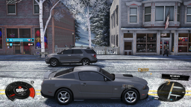 Seitenansicht auf unser Auto in Salt Lake City. (Screenshot: Golem.de)