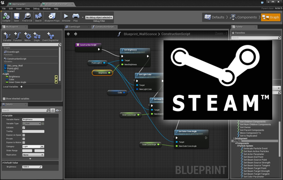 Blueprint-Sessions mit Steam (Bild: Epic)