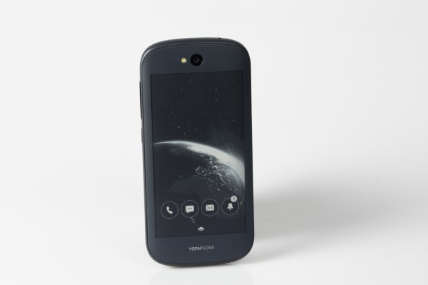 Das E-Paper-Display des Yotaphone 2 mit aktiviertem Yota-Cover (Bild: Fabian Hamacher/Golem.de)