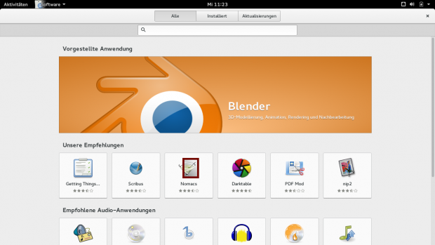 Die Softwareverwaltung hat jetzt Vorschaubilder.