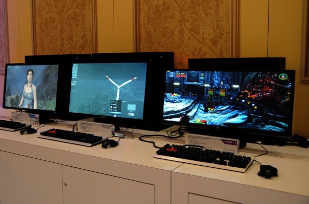 In der Mitte das 4K-Gerät von Samsung