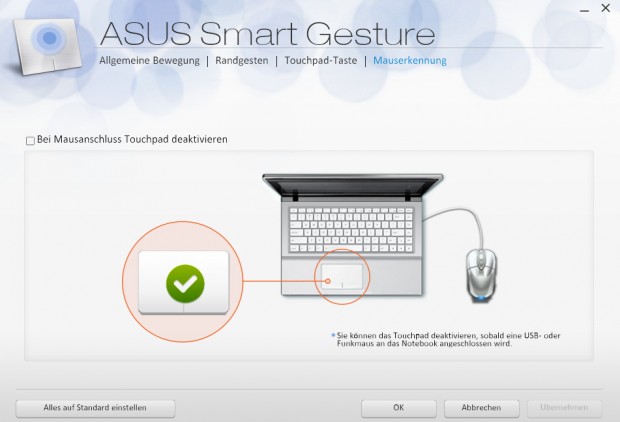 Gesten-Software des Asus Eeebook X205TA (Bild: Martin Wolf/Golem.de)