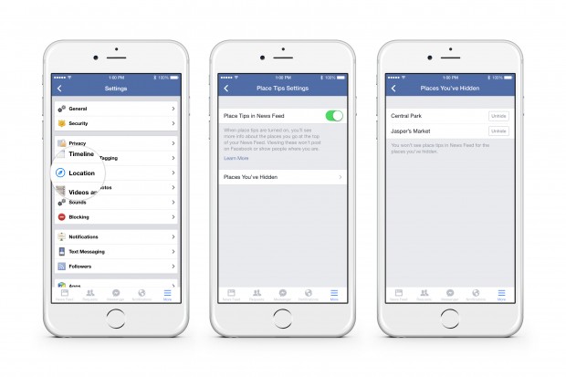 Facebooks neue Funktion Place Tips (Bild: Google)