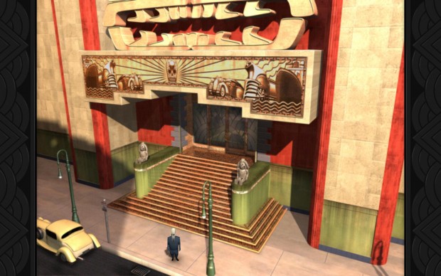 Der Grafikstil von Grim Fandango verwendet viele Art-Deco-Elemente. (Screenshot: Golem.de)