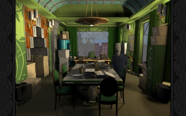 Eine Kopfbewegung von Manny dient als Hotspot-Funktion. (Screenshot: Golem.de)