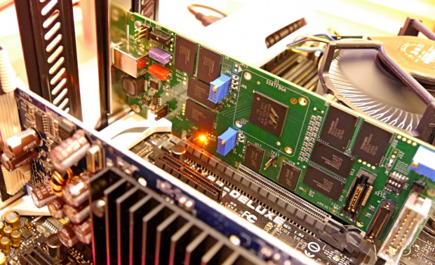Marvells Eldora-Controller auf einer PCIe-SSD (Bild: Marc Sauter/Golem.de)