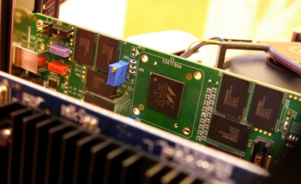 Marvells Eldora-Controller auf einer PCIe-SSD (Bild: Marc Sauter/Golem.de)