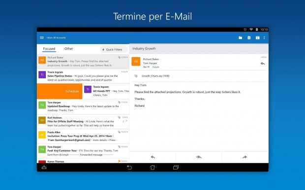 Outlook f&uuml;r Android (Bild: Microsoft)