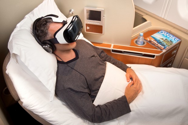 Gear VR im A380 (Bild: Qantas)