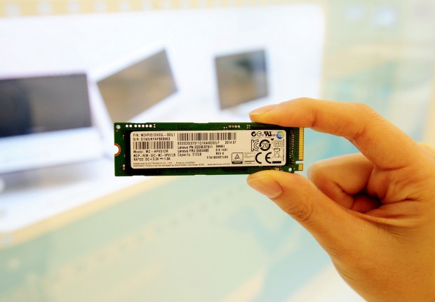 Die SM951-PCIe-M.2-SSD (Bild: Samsung)