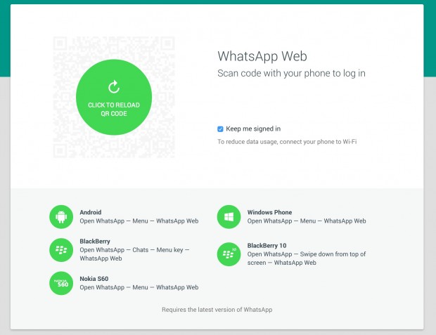 Webclient von Whatsapp (Screenshot: Golem.de)