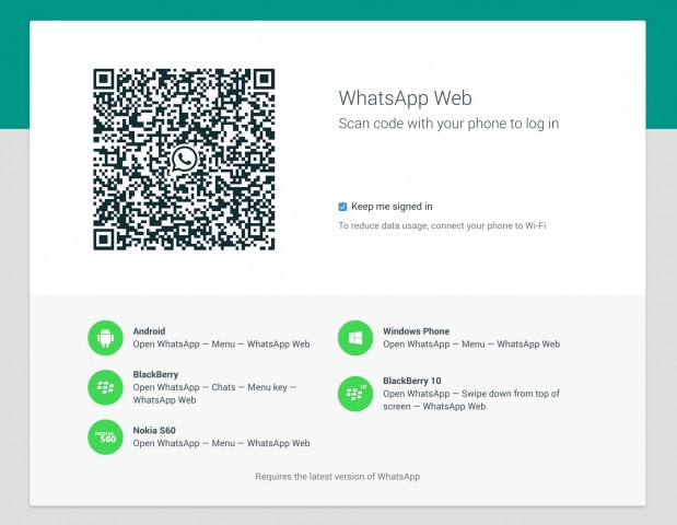 Webclient von Whatsapp (Screenshot: Golem.de)