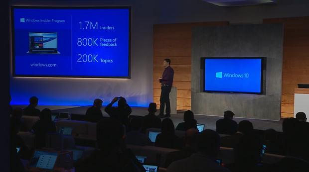 Microsoft zeigt Neues zu Windows 10. (Screenshots: Golem.de)