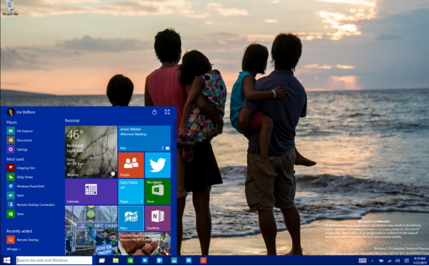 Microsoft zeigt Neues zu Windows 10. (Screenshots: Golem.de)