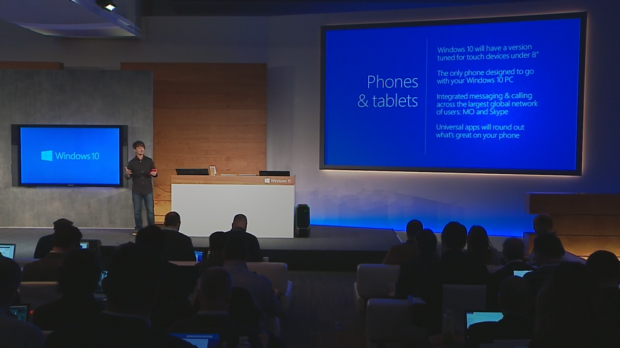 Microsoft zeigt Neues zu Windows 10. (Screenshots: Golem.de)