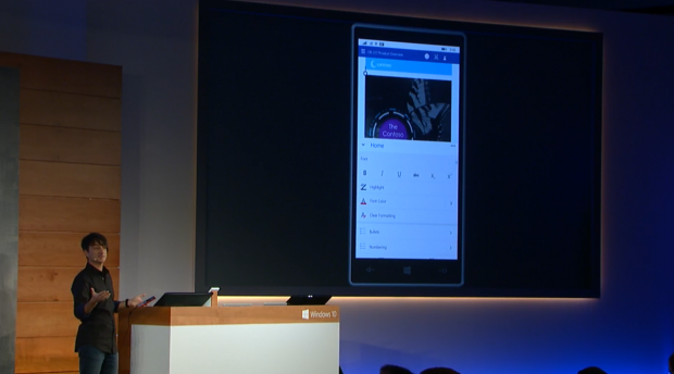 Microsoft zeigt Neues zu Windows 10. (Screenshots: Golem.de)