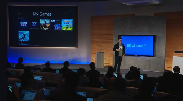 Microsoft zeigt Neues zu Windows 10. (Screenshots: Golem.de)