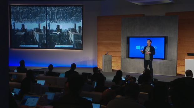 Microsoft zeigt Neues zu Windows 10. (Screenshots: Golem.de)