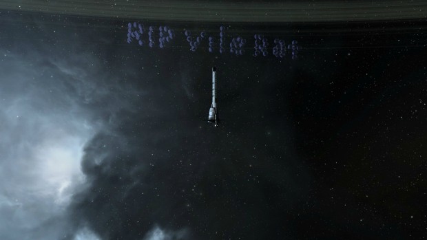 EVE Online: Warp Bubbles mit dem Schriftzugs RIP Vile Rat zur Ehren des getöteten US-Diplomaten Sean Vile Rat Smith. (Bild: CCP Games)
