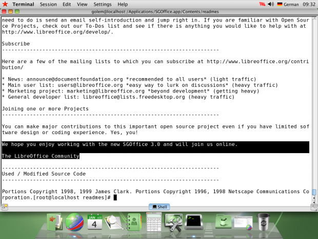 ... basiert laut Readmes auf Libreoffice. (Screenshot: Golem.de)