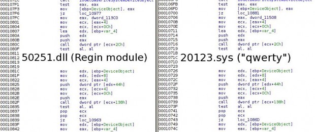 Das Modul 20123.sys fand sich einem NSA-Dokument, das der Spiegel im Januar veröffentlicht hatte. 