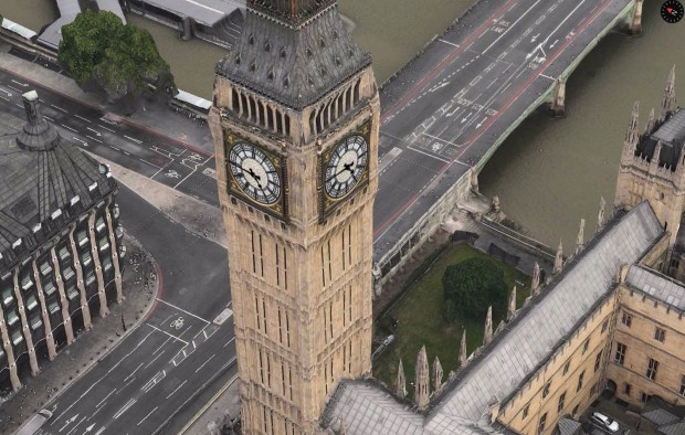 Londons Elisabeth  Tower in Apple Maps (Bild: Apple)