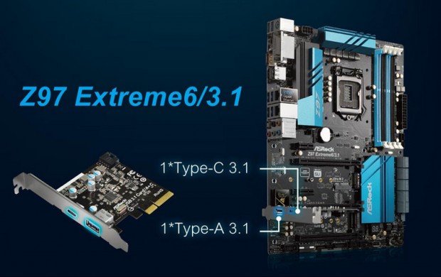 Z97 Extreme6 mit USB 3.1 (Bild: Asrock)