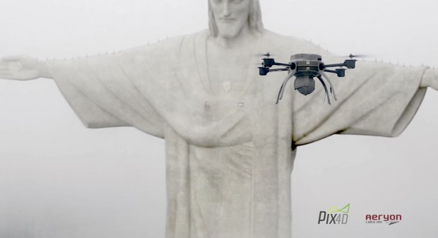 Drohne vermisst Cristo Redentor. (Bild: Pix4D/Aeryon, Screenshot: Golem.de)