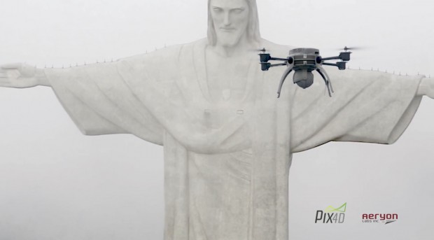 Drohne vermisst Cristo Redentor. (Bild: Pix4D/Aeryon, Screenshot: Golem.de)
