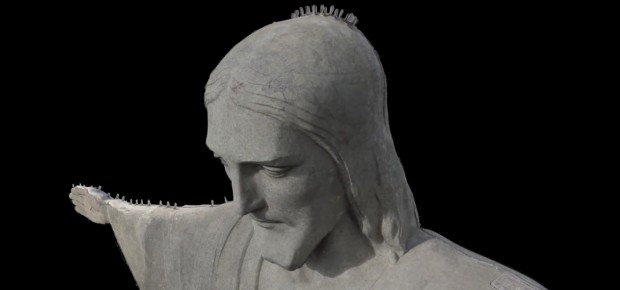 Drohne vermisst Cristo Redentor. (Bild: Pix4D/Aeryon, Screenshot: Golem.de)